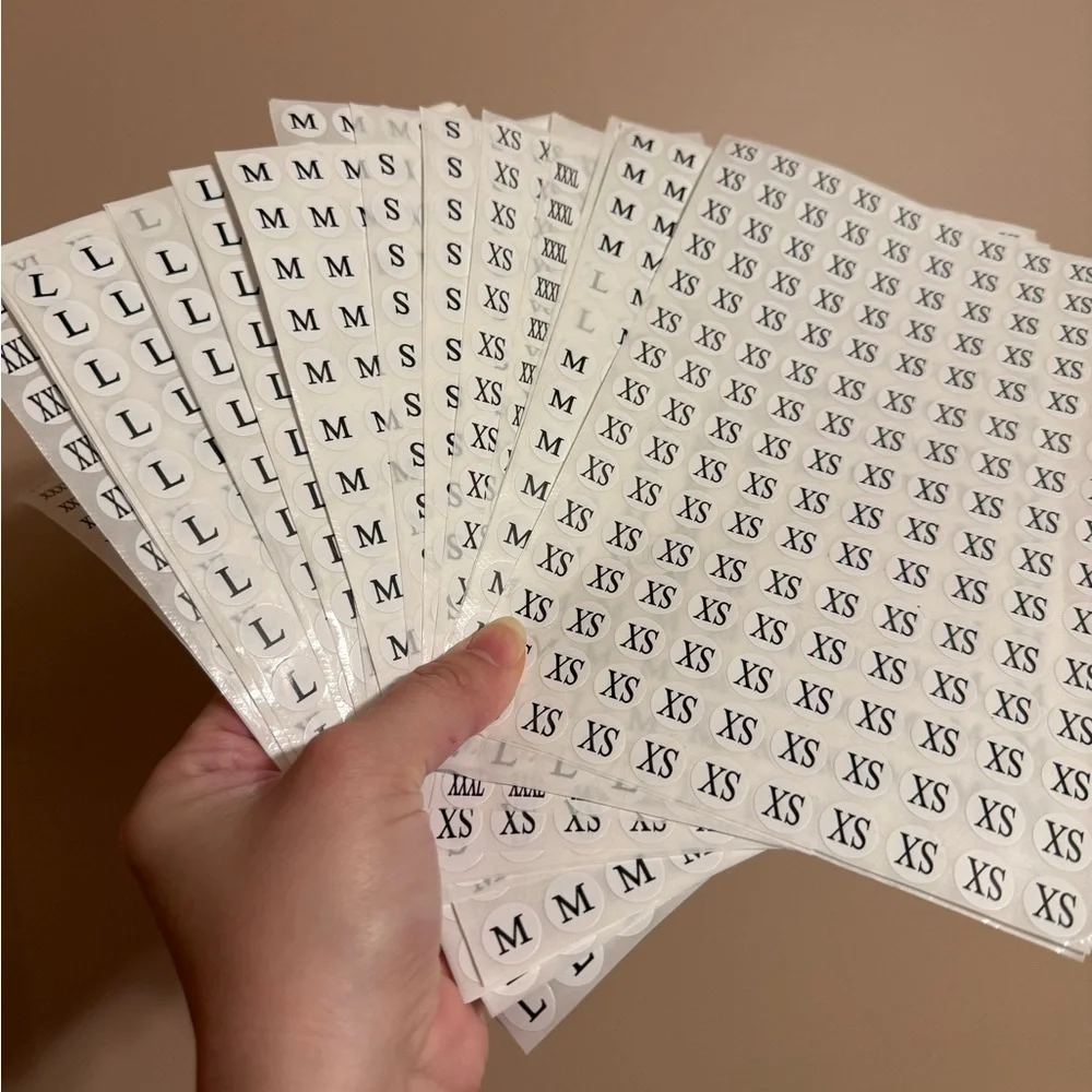 Bundle of Sizing Stickers/Labels